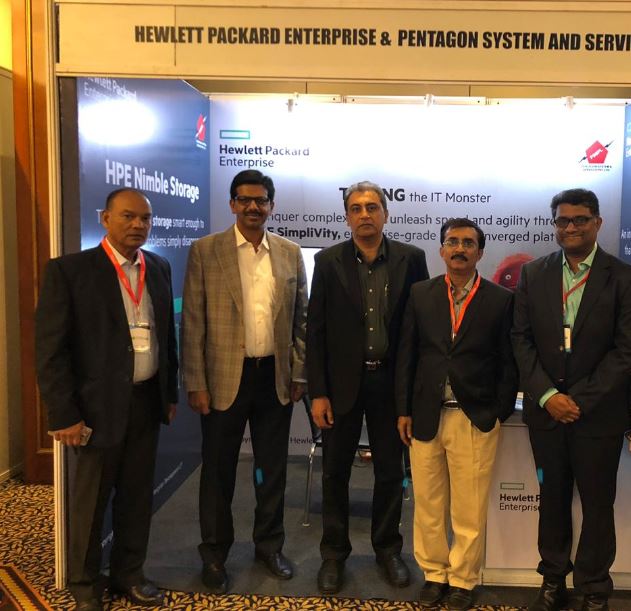 pentagon_co_in's tweet photo. Pentagon & HPE was extremely privileged to be Associate Partner at The Economic Times Cooperative Bank Leadership Summit 2018 on 11 Dec’18. Mr. Sumit Bhatia, Sr. Solutions architect HPE presented case study on HPE SimpliVity: best in class hyper converge solutions. #ETCBLS https://t.co/euk8A3rE4y