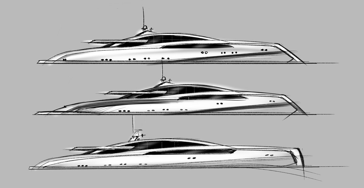 Morning sketches playing with shapes #superyacht #megayacht #motoryacht #yachting #yacht #boat #yachtdesigner #yachtconcept #yachtinglife #yachtinglifestyle #designstudio #superyachtdesign #luxurylife #boatinternational