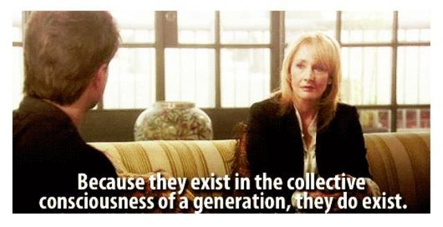 J.K Rowling talking about the Harry Potter characters