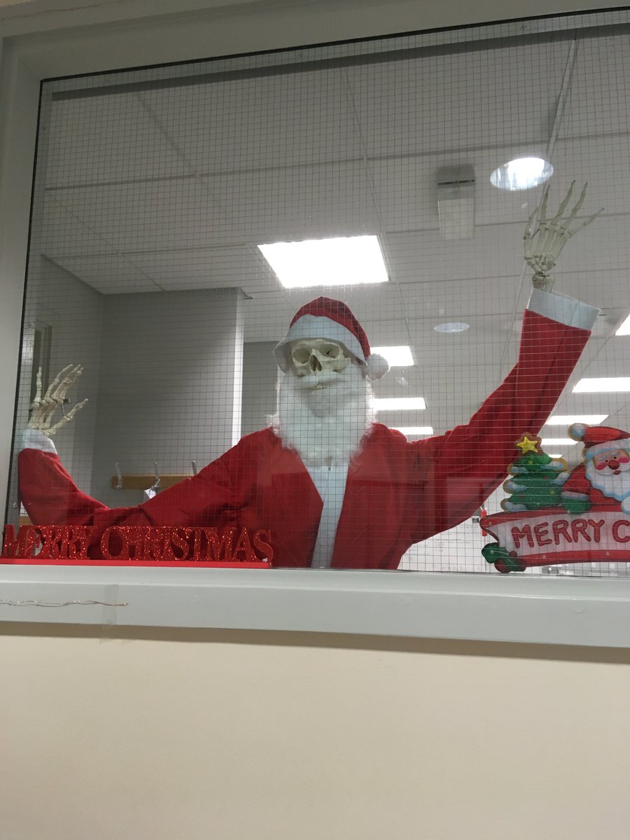 Nearly had a heart attack yesterday night when collecting my pipettes from the teaching lab!! @WarwickLifeSci  🤣🎅 #christmasspirit #SpookySanta