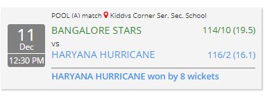 NSCricketLeague's tweet photo. HARYANA HURRICANE won by 8 wickets
For Live updates visit: https://t.co/Je3rT5Hsah

#MaukaBulayeTujhe #GullySeStadiumTak #SirfTalentChalega #EkSeBadhKarEk #nscleague #nscricketleague https://t.co/xqGxKoBEvU