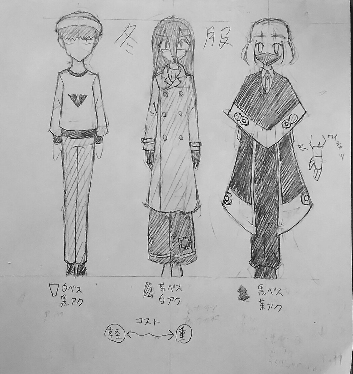 右のはあまり描きたくないです。 