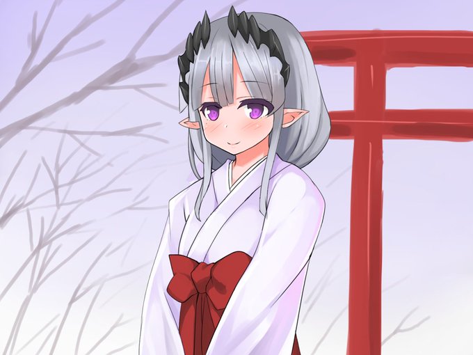 巫女さんの話し聞いたら描きたくなるよね
  #絵リ 