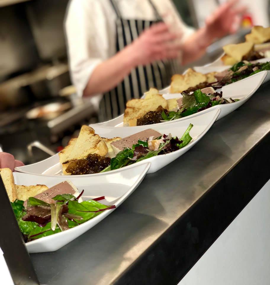 ugdiningbangor's tweet photo. Chicken liver parfait served with spiced appe chutney.

Stand Clear......... Service!

#undergrounddining https://t.co/U3xYwnWpNB