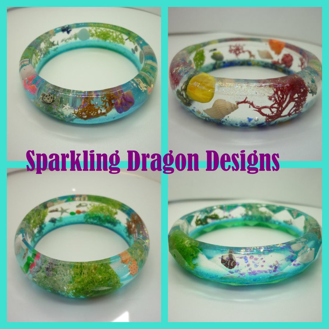 SparklingDragon's tweet image. New Coral Reef Bangles now available for sale in our Etsy store #oneoffdesigns #SparklingDragonDesigns