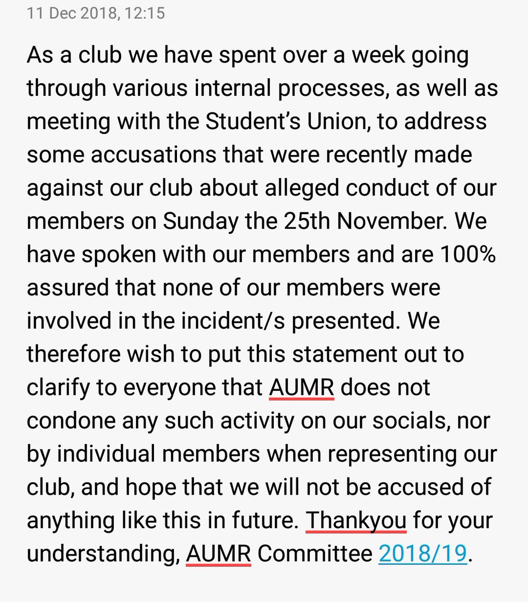 Club statement: