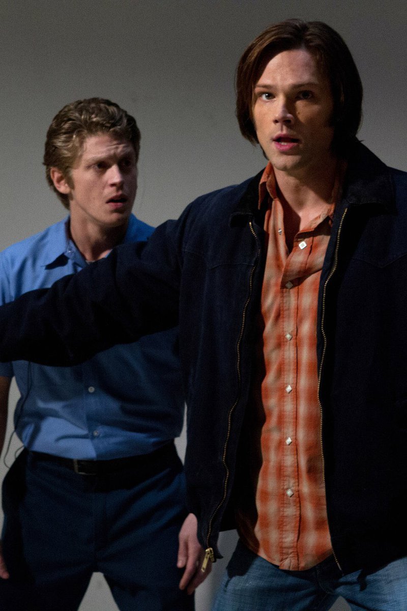 LetsTalkSupern1's tweet photo. #Supernatural S07E18 #PartyOnGarth A hunter surprises the brothers with a request for help Garth(#DjQualls) Sam(#JaredPadalecki) &amp; Dean(#JensenAckles) battle a Japanese creature that can be seen only by drunken people #SPNFamily #spn300 #SupernaturalDayEveryDay  #SPN https://t.co/YPduWUtIKN