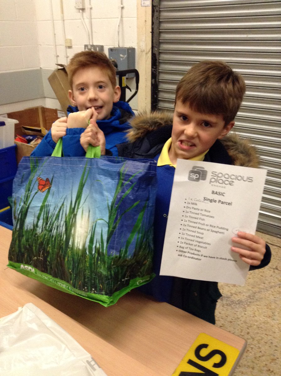 SPEFoodBank's tweet photo. What a fantastic morning with Year 5 from St John's Primary! The class from the Cliviger school have been collecting food to support our Christmas deliveries and today they helped us to pack the items, that they have kindly donated. #CommunitySchool https://t.co/cb3pyc0jfL