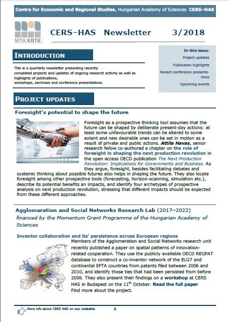 In our latest Newsletter: Foresight's potential to shape the future, Waste management in Europe, Using regression tree ensembles to model interaction effects: a graphical approach and many more krtk.mta.hu/newsletter/New…