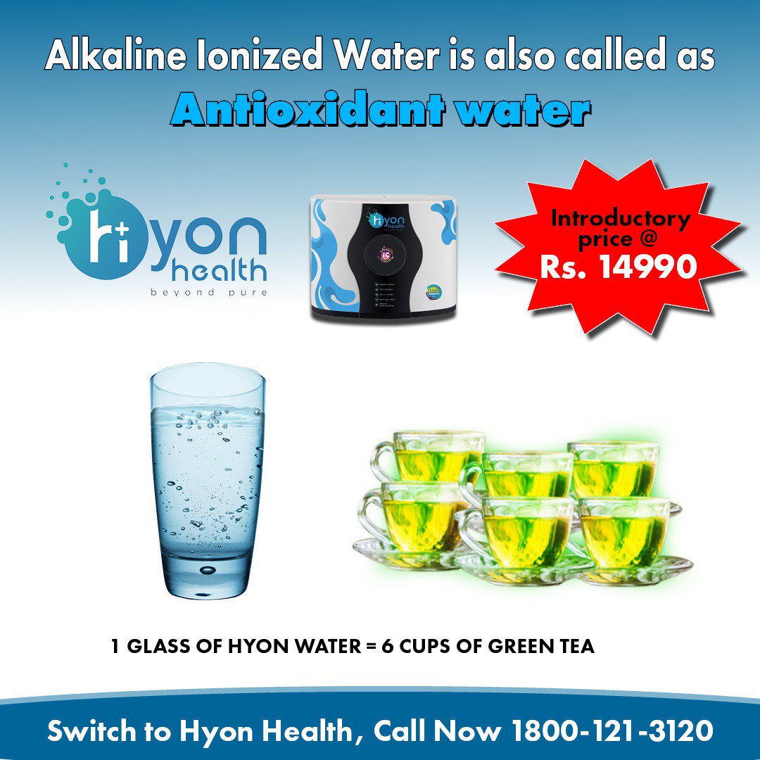 hyonhealthindia's tweet image. Antioxidants Properties in Alkaline Ionized Water and its Benefits hyonhealth.com/antioxidants-p… ……/  

#Antioxidants #HyonHealth #BeyondPure #AlkalineWater #AcidicWater #Apple #GreenTea #WaterPurifier #Hydrogenwater #IonizedWater #AlkalineWaterPurifier #BestalkAlineWaterpurifier