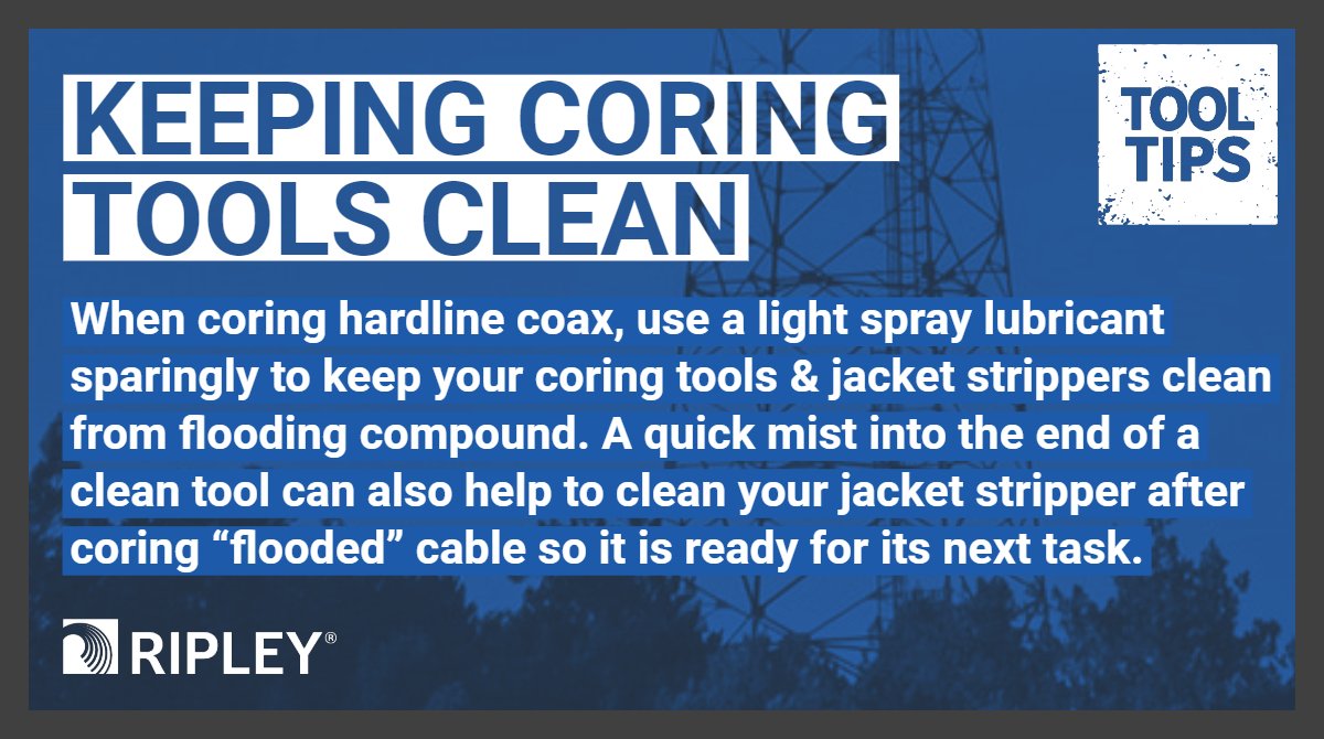 RipleyTools's tweet photo. Ripley Tooltip No. 1012: Keeping Cable Coring Tools Clean
#techlife #tradesman #coax #broadband #cable #tooltiptuesday #tools #tooltuesday #catv #toolsofthetrade #cablematic #ripleytools #tooltips #installer https://t.co/mdMp02eUj2