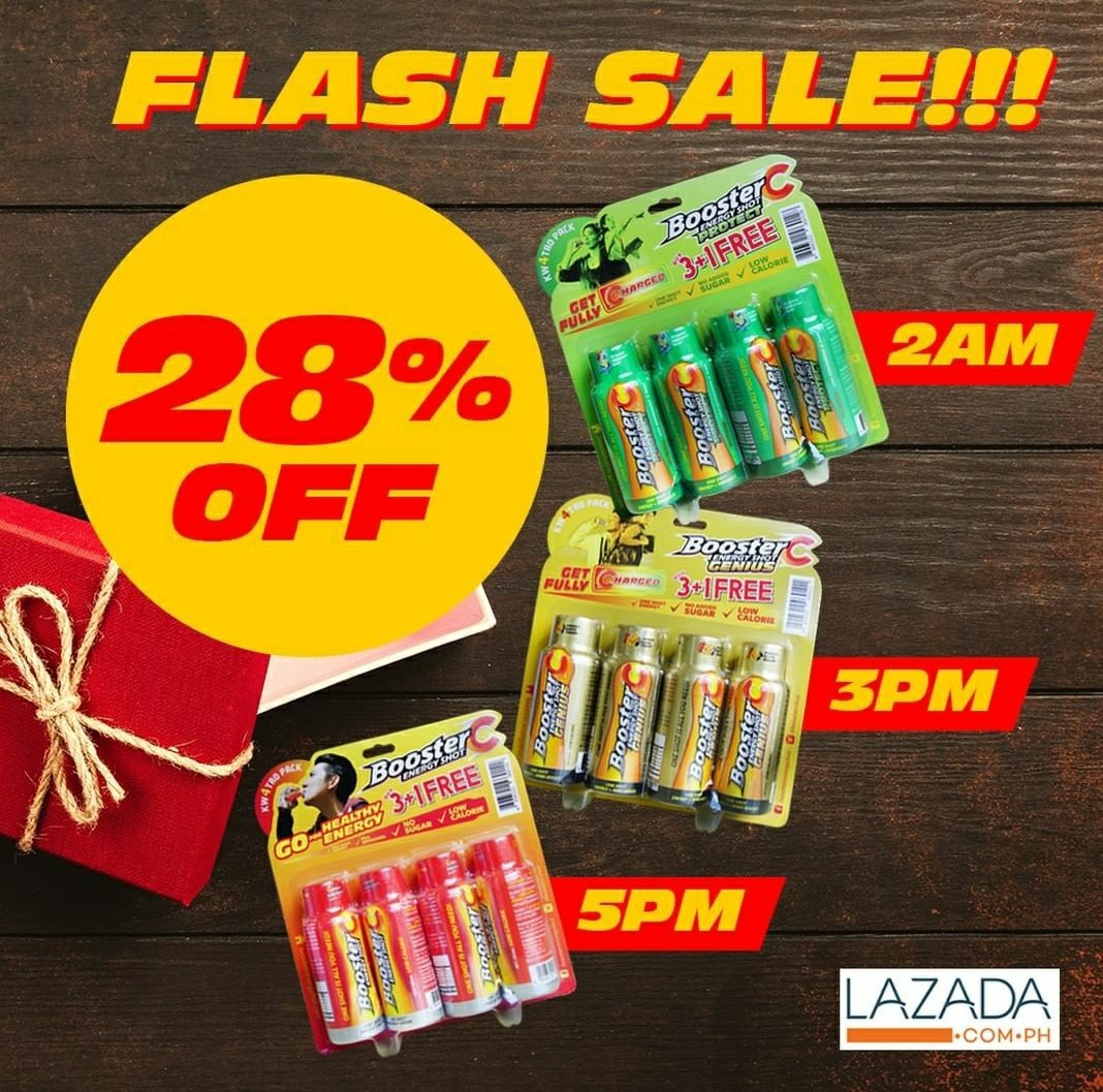 boostercshot's tweet photo. This 12.12, #GetFullyCharged savings with the Booster C Holiday Promo Pack in Lazada’s Flash Sale. 3 Energy Shot bottles + 1 FREE, for a whopping 28% OFF! BOOKMARK THE LINK IN BIO NOW!
#BoosterC #EnergyShot #EnergyBoost #HolidayShopping #ChristmasShopping #GiftIdeas #Promo https://t.co/5jAWXhlMQt