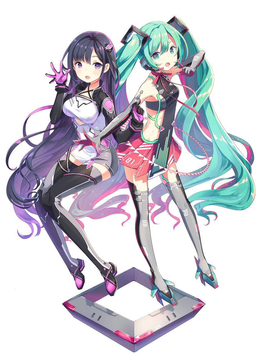 H2so4 Di Twitter 少々前も事ですが アストロアンドガールズと初音ミクのコラボイラストを描きました