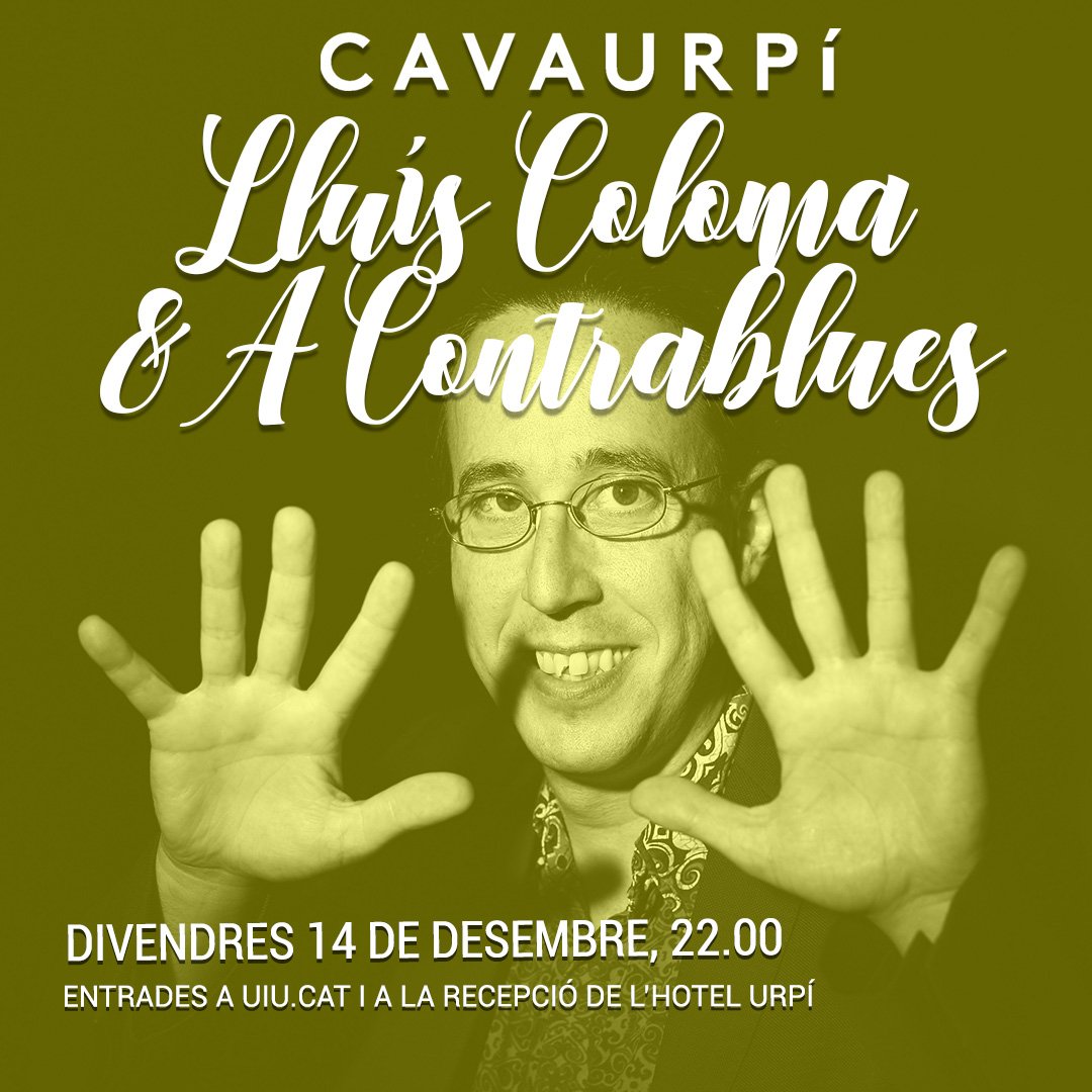 Aquest divendres omplim la @cavaurpi de #blues i de #rock amb el piano del @lluis_coloma i l'energia dels @acontrablues. Queden poques entrades així que correu a la recepció de l'@HotelUrpi o a http://ow.ly/qyEE30mVrRf