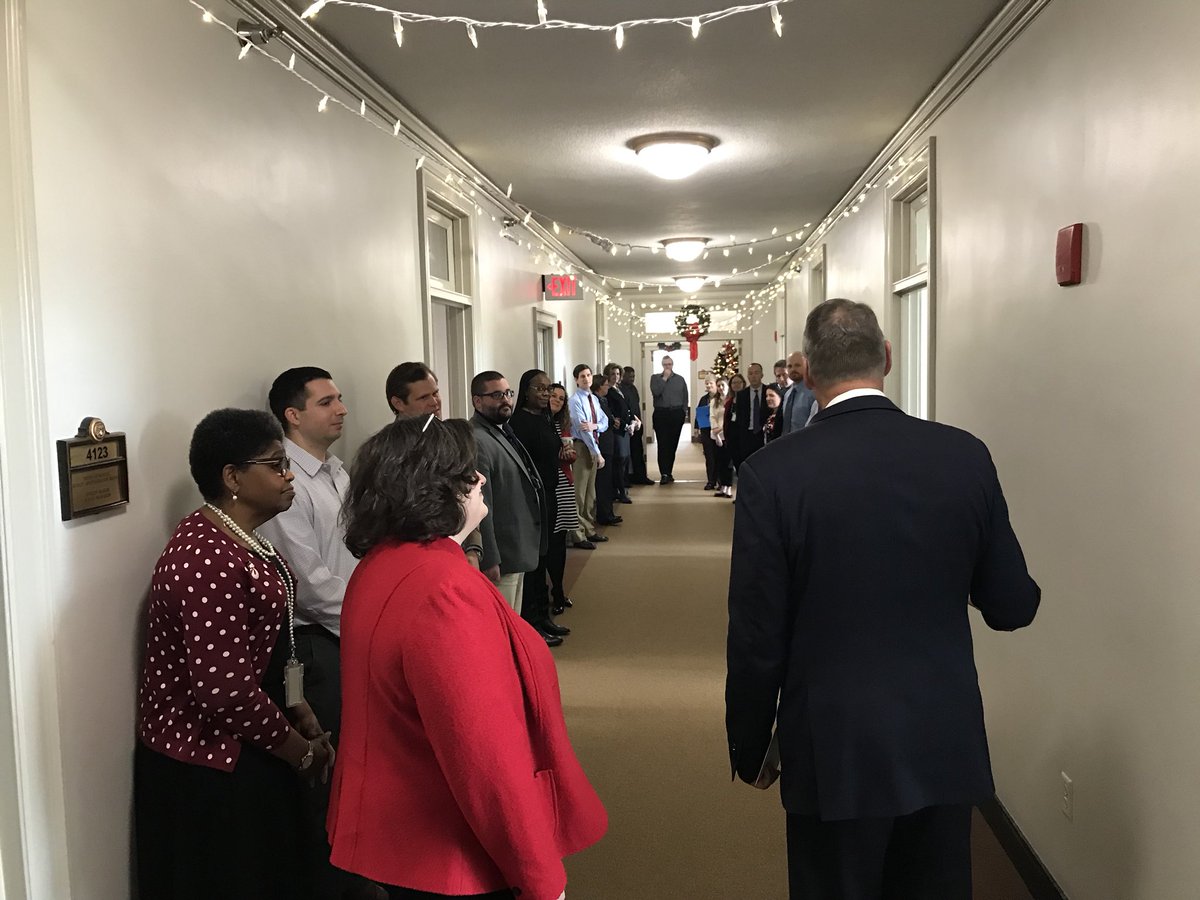 The team in the budget office came up with a colorful and creative way to incorporate wildlife into their Christmas tree. 🐘 🌲 Great to see everyone!