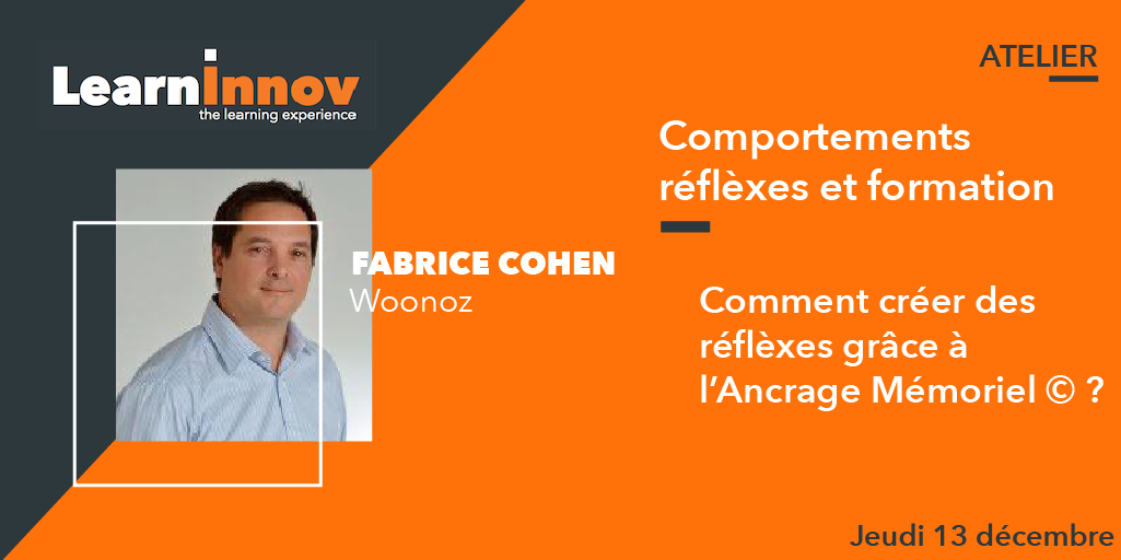 ILDIconseil's tweet photo. Fabrice Cohen de #Woonoz nous apprend à développer les réflexes des apprenants en hackant la mémoire. #mémoire #ancrage #neurosciences #IA #neurolearning #cognition #innovation #LearnInnov2018 @Woonoz https://t.co/DlTLY0YiiF https://t.co/iD291e89ms