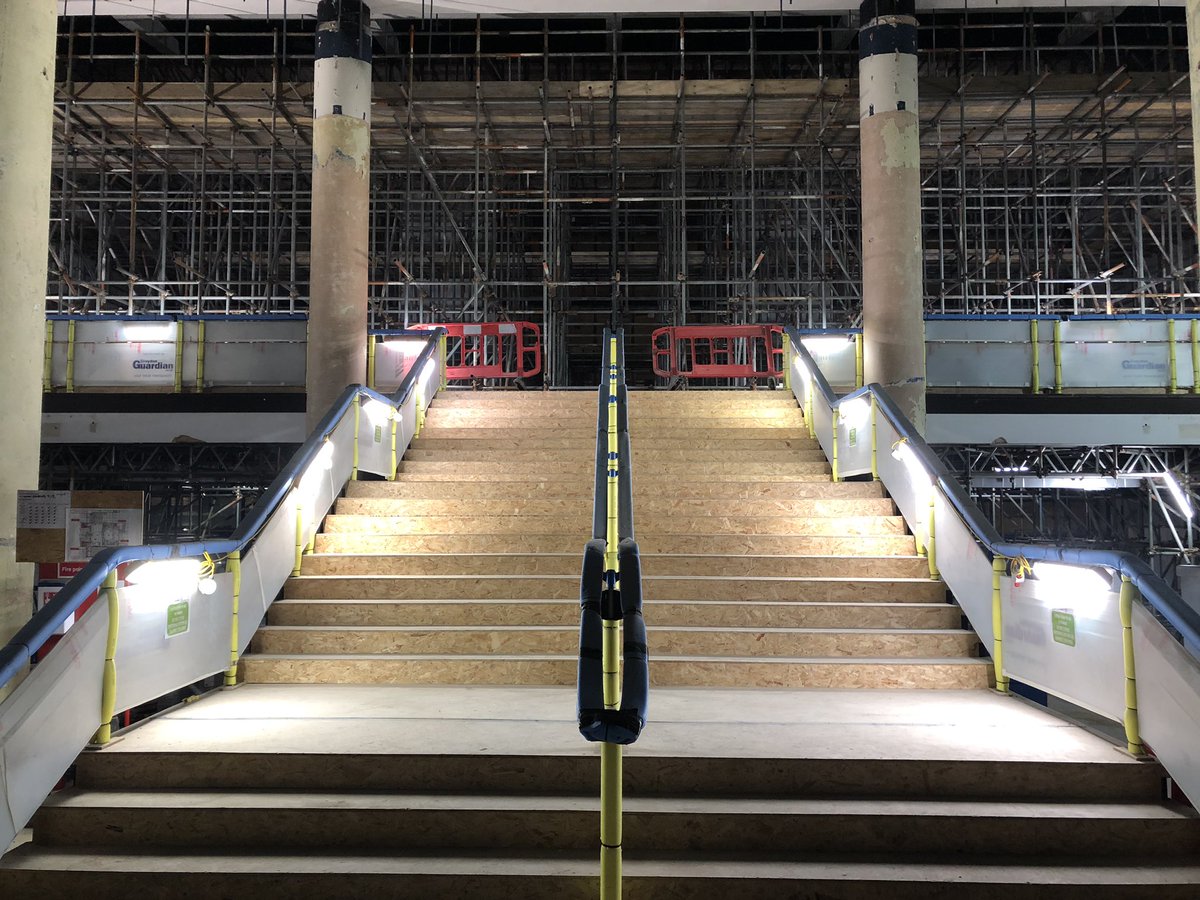 yourcroydon's tweet photo. Councillors toured @FairfieldHalls tonight to see the latest progress. The venue will reopen as a world-class arts centre in September 2019 following a multi-million pound refurbishment. https://t.co/r4VgGseO6W