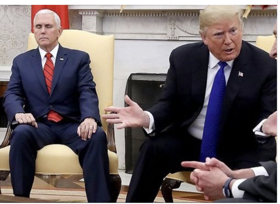 Deanobeidallah On Twitter This Photo Was Really From The Trump Pelosi Schumer Fight Today Can Someone Please Check To See If Mike Pence Is Actually Still Alive Or Is This A Weekend At Bernies