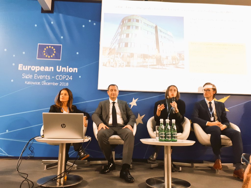 Aurelie Beauvais from <a href="/SolarPowerEU/">SolarPower Europe</a> presenting the key actions to accelerate the development of building integrated PV <a href="/COP24/">COP24</a> for #EUEnergyDay ! #MakeOurCitiesGreenAgain <a href="/EU_Commission/">European Commission</a> <a href="/Energy4Europe/">Energy4Europe 🇪🇺</a>