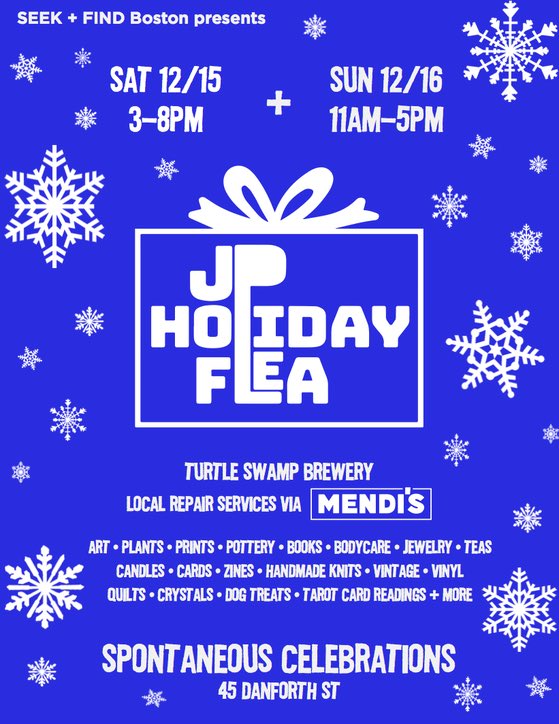 ProxyProphet's tweet image. Proxy Prophet will be tabling the JP Flea this SUNDAY, 12/16 in #JamaicaPlain, MA. Come check us out, and pick up come cool swag for the holidays!

Time: 11AM-5PM
Location: Spontaneous Celebrations; 45 Danforth Street; Jamaica Plain, MA 02130
Details: jpflea.com
