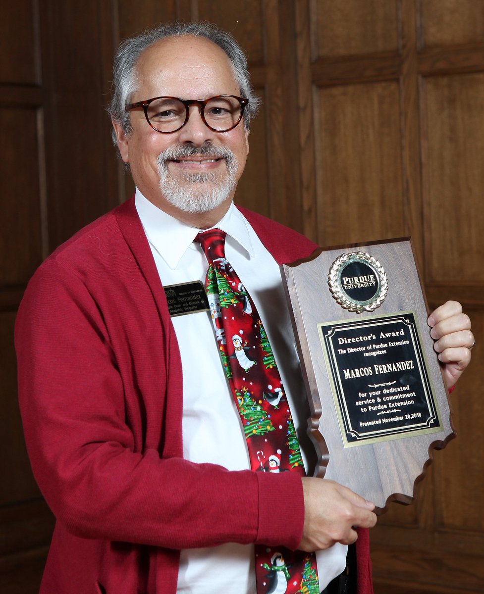 PurdueAg's tweet photo. Congratulations, @MFPurdueAg! He received @PurdueExtension's 2018 Director's Award at #PDC18. More info: https://t.co/ZaNovoU6y1 https://t.co/LNMdpvrAEy