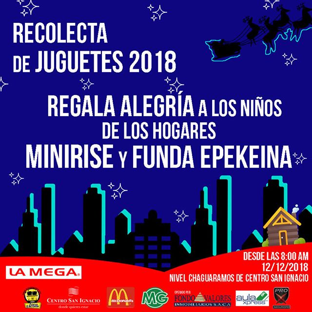 LaMega107's tweet photo. ¡Te invitamos este miércoles 12 a nuestra recolecta de juguetes anual ! A partir de las 8:00 am en el Nivel Chaguaramos de Centro San Ignacio.
¿Tienes juguetes nuevos o en buen estado? Acércate, dónalo y llévale alegrías a los niños de los hogares #Minirise y #FundaEpekeina. https://t.co/XKti7MF1wl