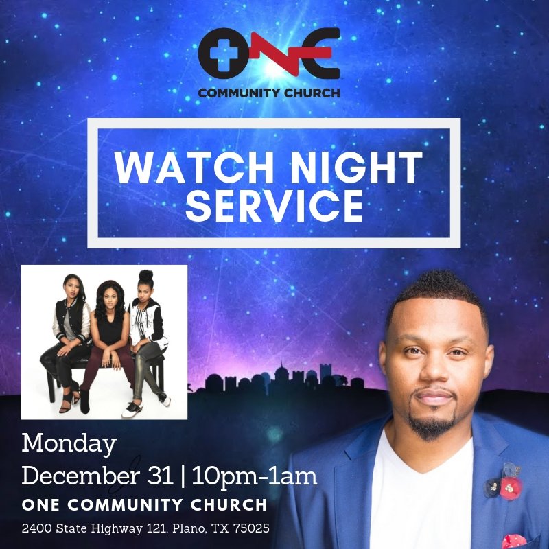 JuzangMusic's tweet photo. In the Plano, TX area December 31, 2018? Join us at #OneCommunityChurch @visitonecc where we will be performing during their Watch Night Service. #juzangmusic #blessed #gospelmusic #gospel #christianartist https://t.co/PKnvAbMWvv