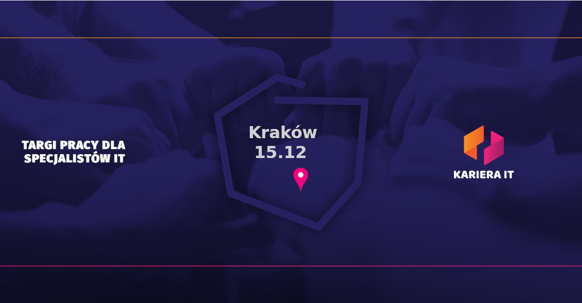 ‼️Kraków‼
Wpadnij na bezpłatne spotkanie Kariera IT 15 grudnia i znajdź pracę marzeń 😉
Wysłuchaj także🎙prelekcji prowadzonych przez doświadczonych specjalistów, przetestuj 🔬nowinki technologiczne, 🌴skorzystaj ze stresy relaksu.
Darmowa rejestracja 👉bit.ly/2zQ0ama