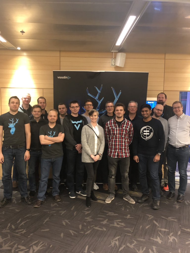 MulloDavid's tweet photo. Yesterday was time for yet another Vaadin Dev Day. This time we had a blast in Stockholm! Tomorrow we’ll be in Madrid @vaadin https://t.co/bQBYFeP58T