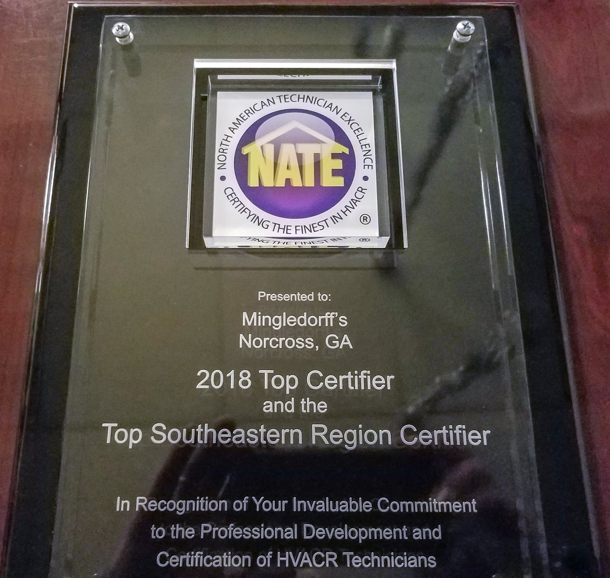 Just a little more hardware for our nationally recognized Technical Services team! This award recognizes their leadership in the HVAC industry!

Congratulations to Harold Nelson and the rest of the team! How many years in a row is it now? We are starting to lose count...