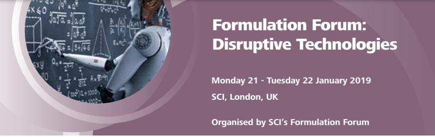 SCIFormulation's tweet image. Event: #Formulation Forum - Disruptive #Technologies 
All the elements of #formulating for the #future into one forum
Call for #posters ending soon. 
More info: bit.ly/FFDT18 
@SCIupdate @SCILipids @SCIFineChem @SCIAgrisciences