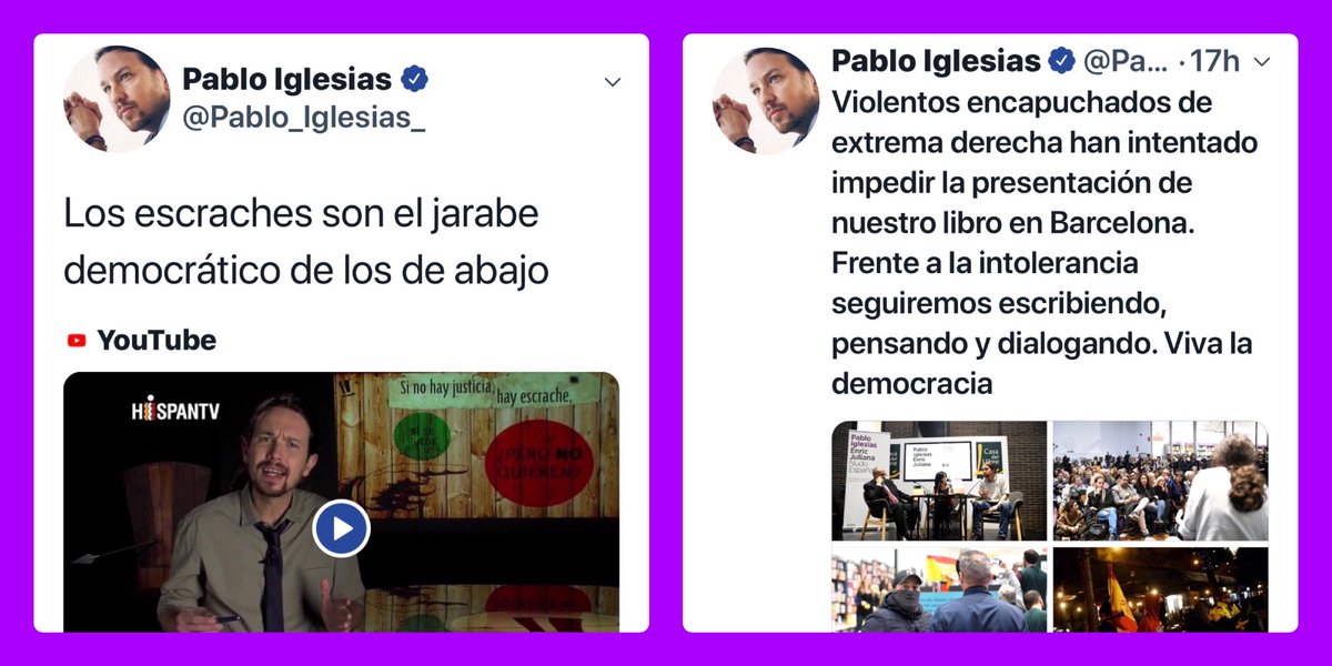 ParamioConde's tweet photo. ☯️ Dos imágenes/tuits que muestran la categoría ideológica de la izquierda ultra para “sus cosas” (estos líderes de la izquierda van de contradicción en contradicción, ¿verdad #PdrSnchz?) https://t.co/OacFp5wn11