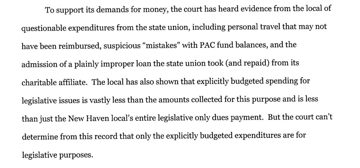 Vindicated! Court finds New Haven Firefighters are disaffiliated from UPFFA. Exposing possible unreimbursed personal travel, suspicious mistakes with PAC funding & an improper loan from a FF charity. @IAFFNewsDesk @firelaw @newsgirlct @JimmyAltman http://civilinquiry.jud.ct.gov/DocumentInquiry/DocumentInquiry.aspx?DocumentNo=15942564 …