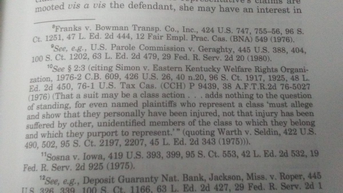 <a href="/richardhine/">Richard Hine</a> <a href="/NoDAPL_/">#NoDAPL Resistance</a> 'Plaintiffs must allege &amp; show that they personally have been injured.'
⏰
#disaster
#CleanWaterAct
#CleanEnergy
Which is a 
'live controversy' 
between defendant &amp; represented class
1-2°C inhabitable disasters.
❌No Moot

Warth v. Seldin
Simon v. Eastern Kentucky 
Miss v. Roper