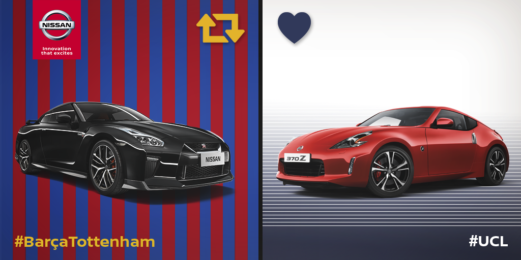 ¿QUÉ EQUIPO GANARÁ EL PARTIDO?
RT: #ForçaBarça
MG: #COYS
#UCL @Nissan_ESP
#BarçaTottenham