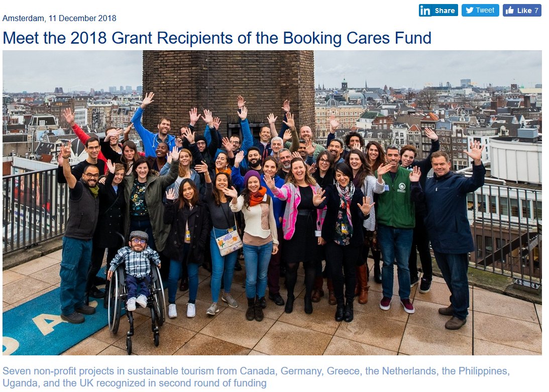 Happy to announce that thanks to support from the <a href="/Bookingcom/">Booking.com</a> Cares Fund we are able to create Ukarimu: the 1st open-source curriculum for tourism and hospitality training. Looking forward to work on this with <a href="/MangoTreeUganda/">Mango Tree Uganda</a>! #sustainabletourism globalnews.booking.com/meet-the-2018-…