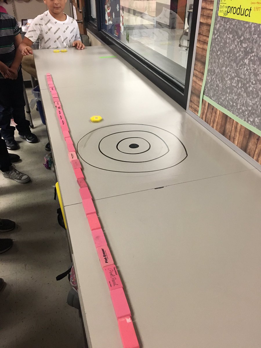 ms_hennings's tweet photo. Using our adaption of Curling to learn about force, gravity, and friction. #4thgradescience @Camey_ES https://t.co/e1sTKWqCKM