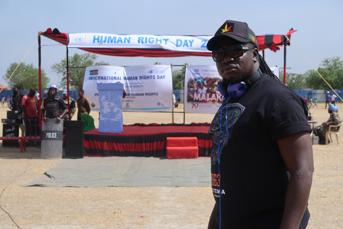 Final touches: #KawajaRevolution at the final rehearsal for today's 'Malakal United' concert organised by #UNMISS to mark the International #HumanRightsDay in #SouthSudan's Upper Nile region. #StandUp4HumanRights @UNHumanRights @RadioMiraya @UNPeacekeeping