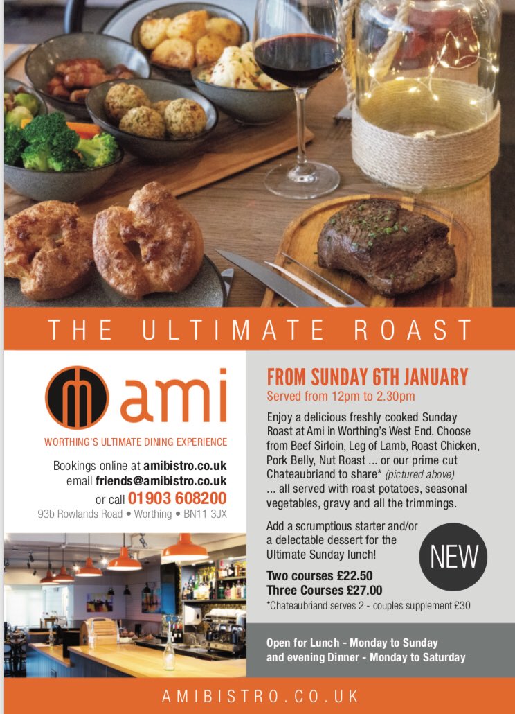 Ami Bistro on Twitter "Worthing’s Ultimate Roast, available from