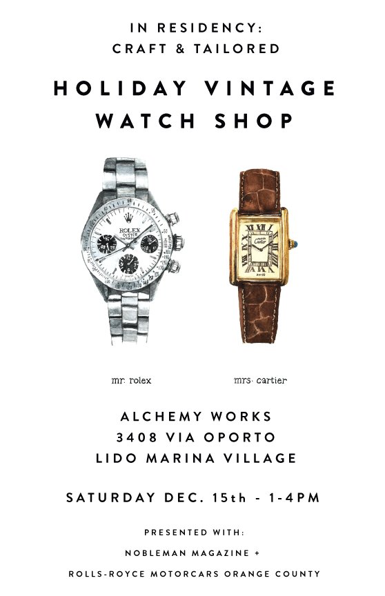 Holiday Vintage Watch Event / Saturday in Newport - mailchi.mp/alchemyworks/h…