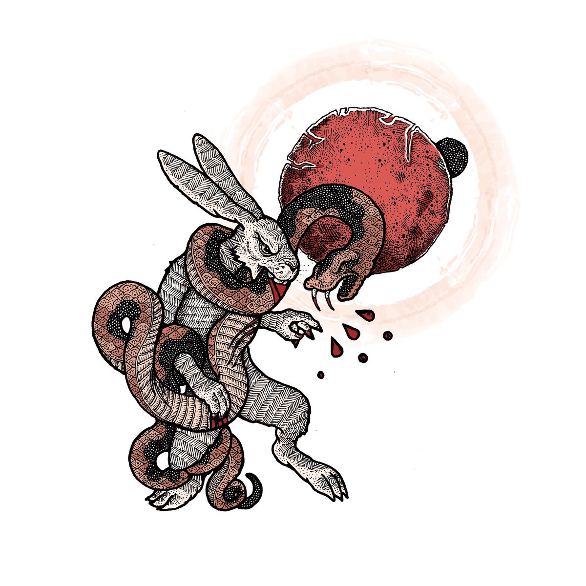 Coils of the Serpent Unwind: Battle of Chaos series | prints available #dorshak #planetdorshak