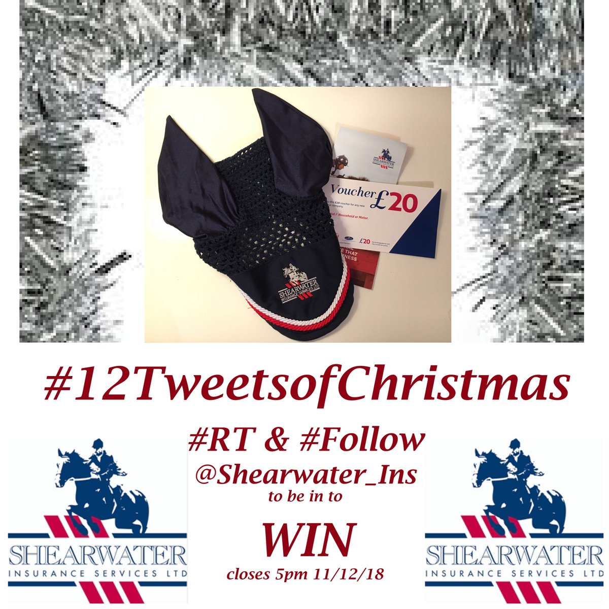 #12TweetsofChristmas FunFact #3: Things you should never do without Insurance
1. Own a horse
2. Go Skydiving
3. Shop in London after December 23rd
4. Meet Donald Trump
5. Offer to be the photographer at Bechers brook
6. Wear sunglasses at night
#RT #Folow @Shearwater_Ins #win