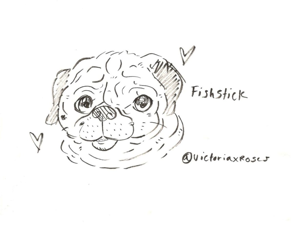 FishstickThePug's tweet image. Fishstick fan art. #pugmodel #IDontDoNudes #pugs #dogs Thank-you, Victoria.