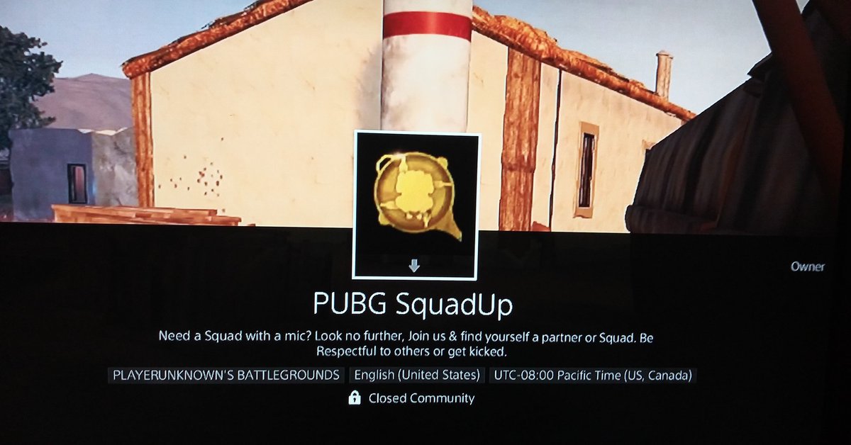 Do you play PUBG on PS4? Are you sick &amp; tired of joining lobbies &amp; no one has a mic. Well stop by my community "PUBG SquadUp"(still working on the name).

#community #PS4PUBG #PS4share #PS4 #PUBG #squads #duos #nostreamerleftbehind #GeekSquadFam #Twitchkittens #A1streamsquad