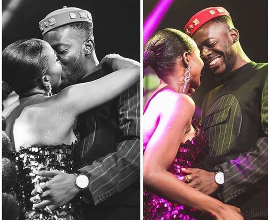 thebbbuzz's tweet photo. Nigerian singer, Simisola Bolatito better known as @SympLySimi shares adorable photos of herself with her best friend, AdekunleGold kissing passionately on stage during her concert, #similiveinlagos which held recently. 
 #simi #symplysimi #adekunlegold #celebritylovers https://t.co/cWcfobLREb