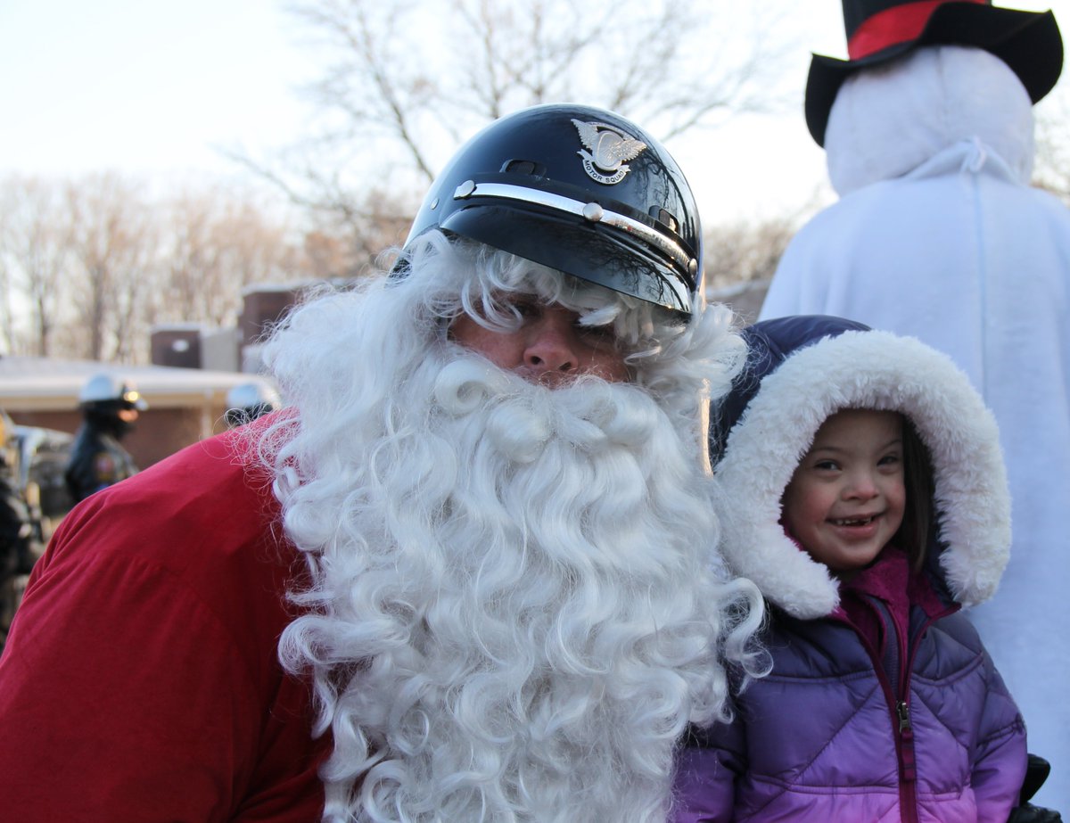 HSS_Flames's tweet photo. A special visitor surprised the students today! Thank you to the Fairfax County Police Department for making this time of year even more special for our kids.  #SantasRide #HSS_Flames https://t.co/oyvK4s69ON