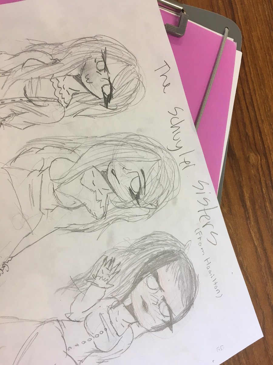 my students know how much I love <a href="/HamiltonMusical/">Hamilton</a> 🤩 look what one of them drew for me yesterday!