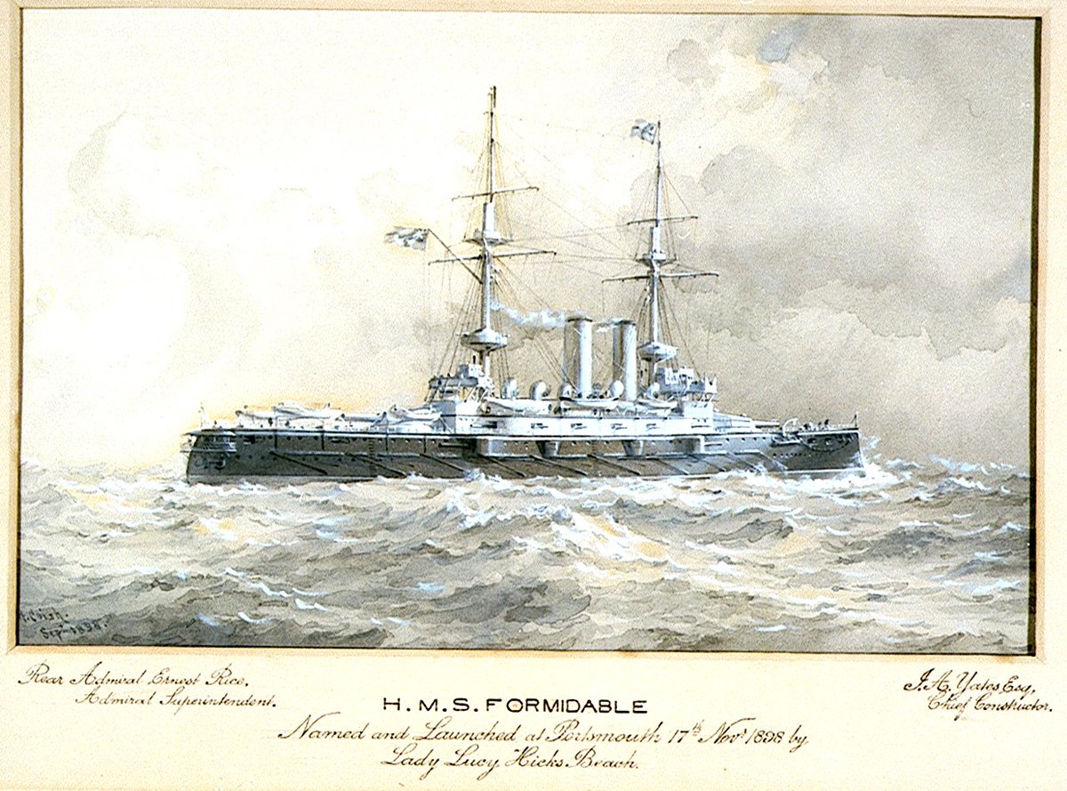 On this day in World War One, 1st January 1915.

H.M.S. Formidable was sunk by a German submarine in the English Channel.

#OTD #WW1 #Remember