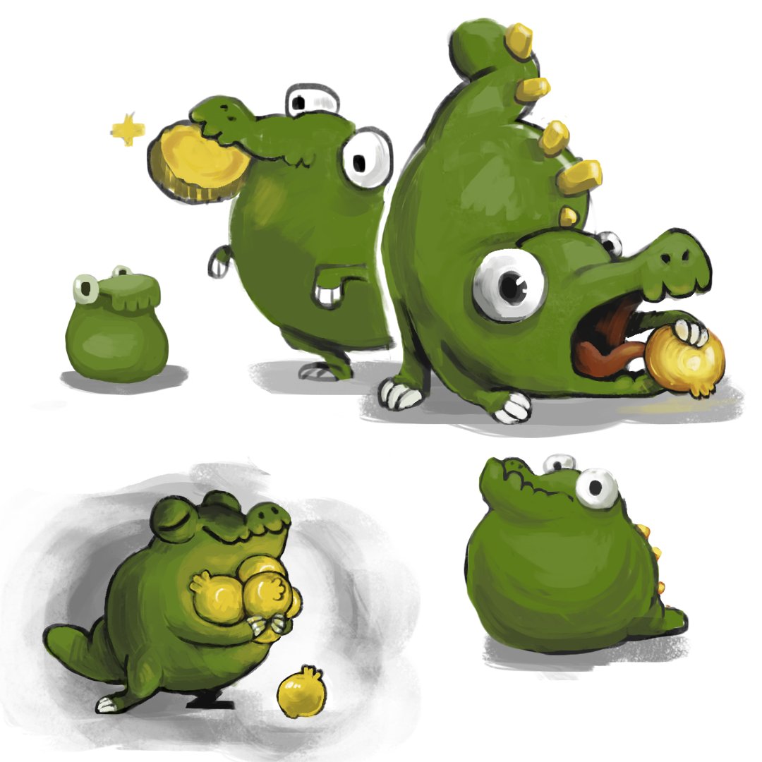 FungeonCrawl's tweet image. Remember the concept drawings of this adorable baby dragon treasure chest? Here it&apos;s worked out a bit more and isn&apos;t he the cutest?! 😍
#Conceptart #Dragon #BabyDragon #Gameart #Treasure #2DArt #DragonDrawing #Cuteart #GameArt