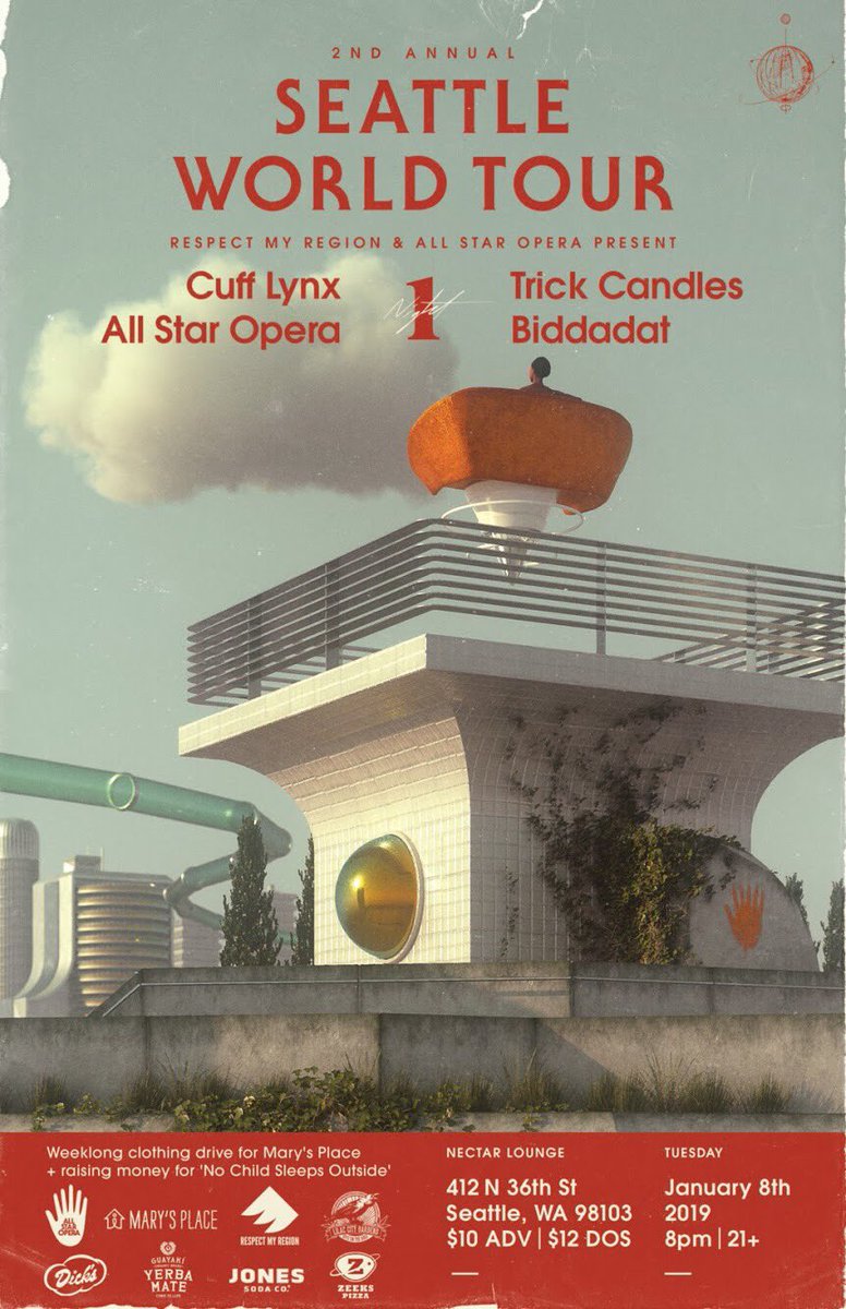 First show of the year, January 8th at <a href="/NectarLounge/">Nectar | Seattle</a>!